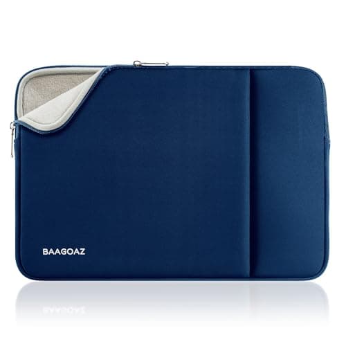 BAAGOAZ Laptop Case 14 Inch Protective Sleeve with Front Pocket, Navy Blue