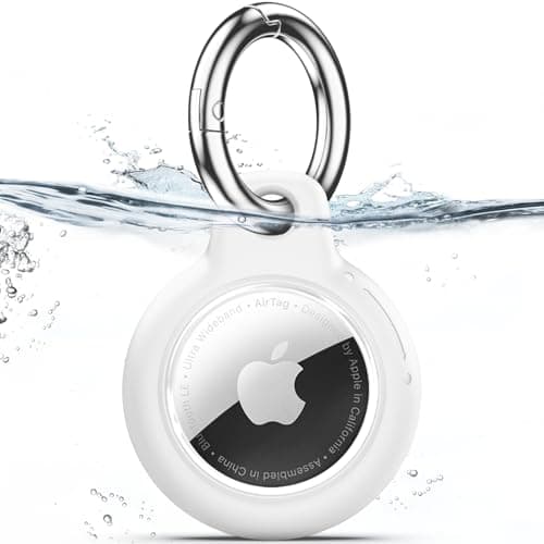 TNSNK for AirTag Holder Keyring, 1 Pack,White