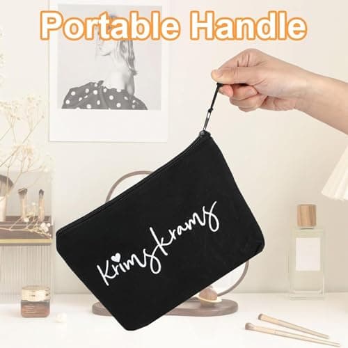Multifunction Cosmetic Bag Light Weight Portable Canvas Makeup Organiser Storage Pouches for Modern Daily and Travel Use Oversized Craft Storage Pouches — view 4