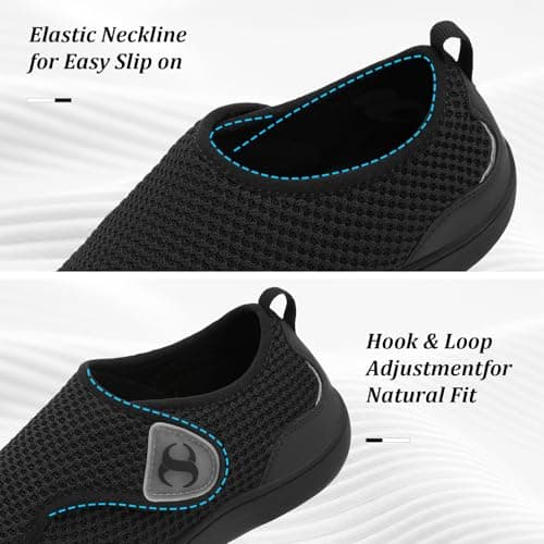 JOINFREE Womens Barefoot Shoes Wide Toe Box Walking Shoes Black — view 2