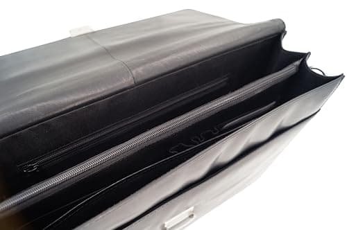 GERMANUS David Leather Briefcase Black, black, XL — view 4