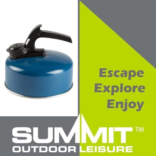 VFM e-Store - 1Ltr Kettle In Dark Blue Compact Water Heater Easy To Use- Camping, Travel Holiday Accessories for Summer - 16cm X 13. 5cm Blue X 1 — view 4