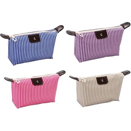 4Pcs Washbag, Kids Toiletry Bag, Small Makeup Bag, Foldable Travel Toiletry Bags, Multi Coloured, for Women Girls Travel Bag (Streak)