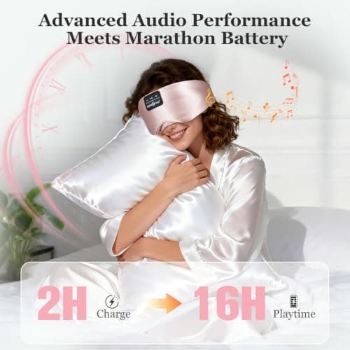 MUSICOZY Sleep Mask Headphones 3D Silk Bluetooth Sleep Headphones — view 5