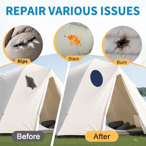 Skystuff 7.6x200cm Nylon Repair Patches, Waterproof Self-Adhesive for Tent — view 2
