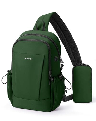 ECOHUB RFID Blocking Sling Bag, Anti-Theft Crossbody Bag for Travel, Sports