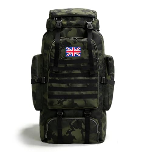 Lesbyit 80L Waterproof Hiking Backpack Lightweight Tactical Rucksack