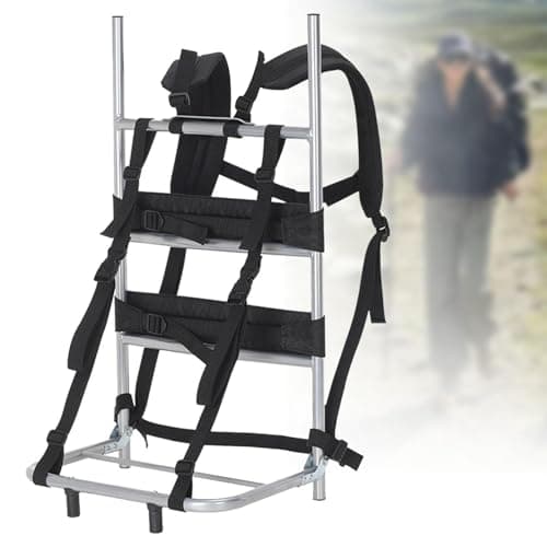 MotiveTech Heavy-duty Carrying Backpack Frame, Aluminum Nylon Carrying, Lightweight, Practical Equipment, Foldable Bag Frame for Outdoor Activities, L — view 4