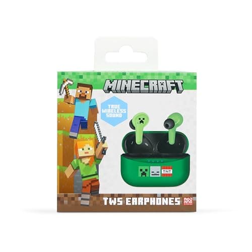 OTL Technologies MC1227 Minecraft TWS Wireless Earphones with Charging Case - Green — view 2