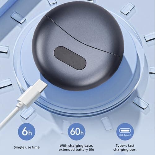 Taidda AI Translation Earbuds, Bluetooth 6.0 Wireless Earphones with Noise Cancelling and Real Time Translation for 74 Languages, APP Control for Travel Business Learning (Black) — view 4