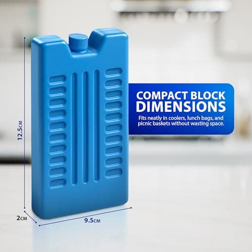 ZENO Freezer Blocks 6 Pack | Reusable Ice Pack | Ice Blocks for Cool Bags, Lunch Box, Travel, Picnic | Maintains Cold Temperature for Hours | Freezer Block for Food & Drink | Leakproof | Ultra Durable — view 5