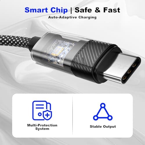 Magnpter Crossbody Phone Lanyard with 100W USB C Charger Cable, Black — view 2