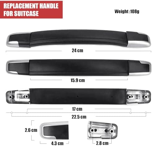 Tobeso-Nuoze - Replacement Suitcase Strap with Carry Handle - 2 Pack - Black — view 2