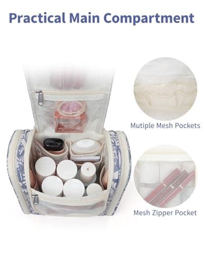Narwey Hanging Toiletry Bags for Women, Travel Wash Bag for Toiletries — view 3