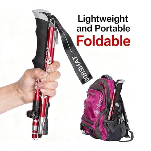 Folding Trekking Pole 7050 Aluminium Adjustable Walking Stick — view 3