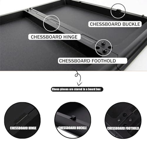 KOKOSUN Travel Chess Set, Magnetic Folding Mini Chess Board Game, Gold and Silver Pieces, Educational Toys/Gift for Kids and Adults (20×20cm) — view 4