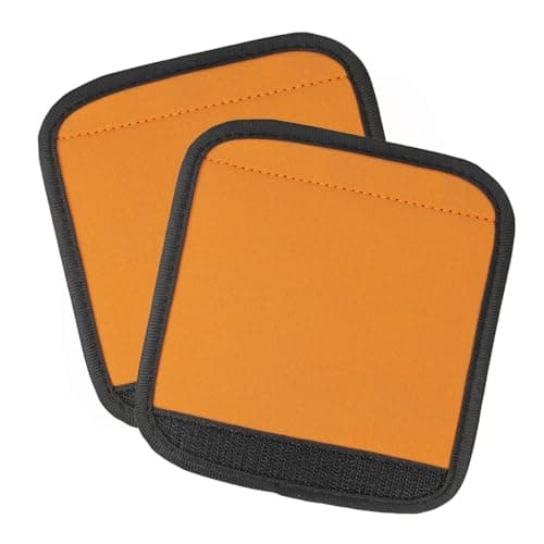 Luggage Handle Wrap 2 pcs Bright Orange Suitcase Handle Cover Luggage Tags — view 2