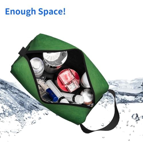 ZhRiYan Travel Cosmetic Bag â€“ Reusable Dopp Kit with White Rugby Ball Full-Sided Print for Toiletry, Makeup, Accessories, and More, White, One Size, White, One Size — view 4