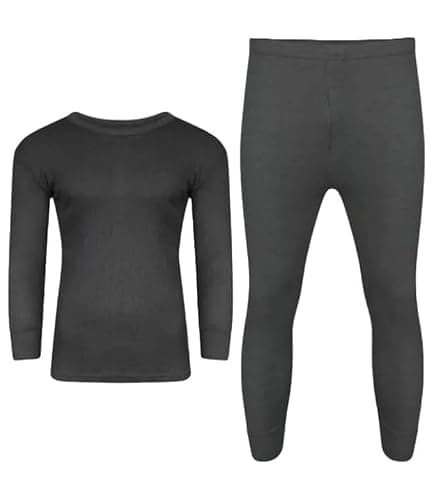 ANZEE Men’s Thermal Underwear Set – Ultra Soft Warm Long Johns Adult Base Layer Top & Bottom Lightweight Stretchable Moisture Wicking for Winter and Outdoor Activites (Charcoal Pack of 1, M)