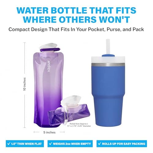 Vapur VA10282 Unisex Adult Water Bottle, Lavender, 0.7 Litre — view 4
