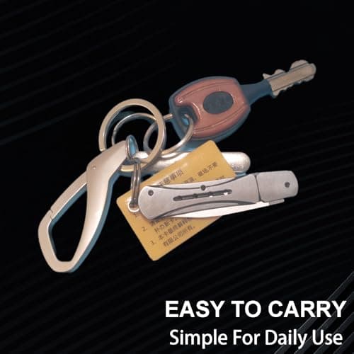 XUDIY 3 PCs Foldable Multi Tool with Steel Handle, UK Legal Small Pocket EDC Tool for Camping, Hiking, Box Opening etc — view 6