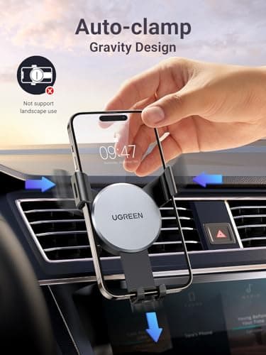 UGREEN Car Phone Holder Air Vent, Gravity Phone Mount for Cars Cradle — view 3