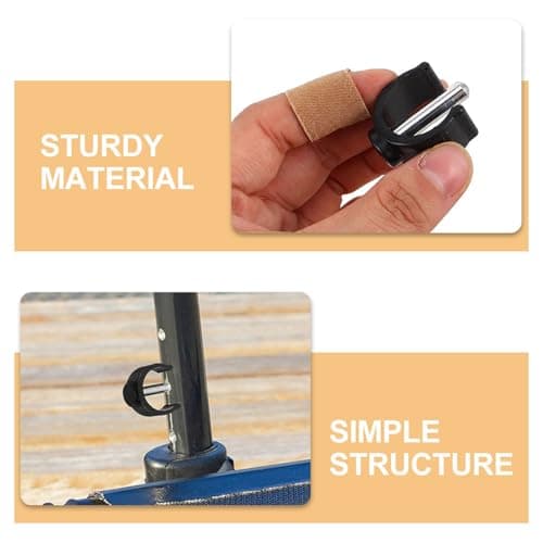 4Pcs C Shape Clamp Lock Bracket Walking Stick Holder Clip with Pin Locks — view 3