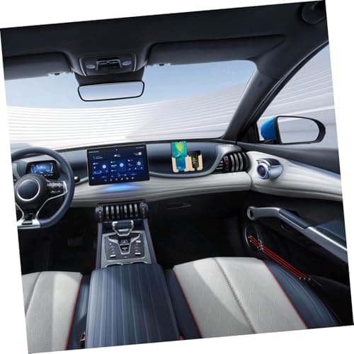 Ciieeo Car Dashboard Phone Holder Beige Adhesive Plastic Dash Mount for Car, Secure Easy Installation, Does Not Obstruct Charging Ports — view 5