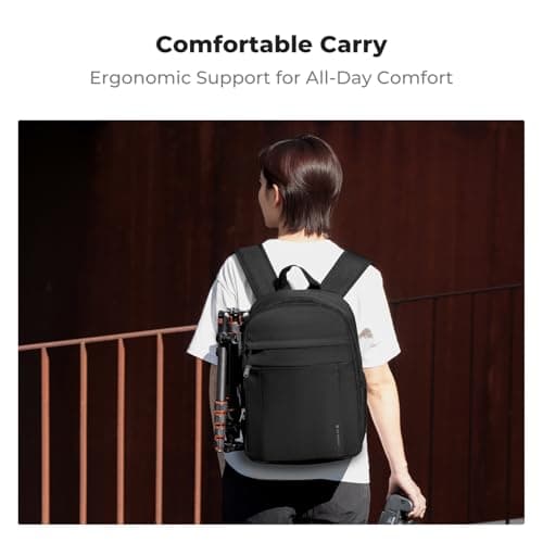 K&F CONCEPT Camera Backpacks for Photographers Travel Bag for Tripod Camera Lence Accessory with Laptop Compartment and Rain Cover — view 6