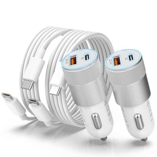Car Charger, 2Pack 48W Cigarette Lighter USB Charger with 3FT USB C Cable