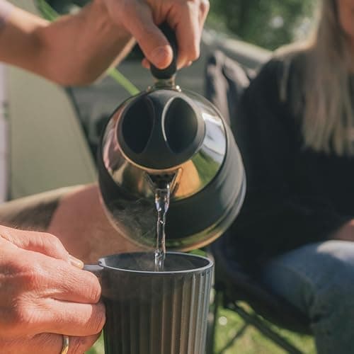 Outwell Collaps Collapsible Camping Kettle 1.5L – Foldable Travel Water Kettle, Compact Portable Camp Tea Kettle, Stainless Steel & Premium Silicone - For Outdoor, Camping, Travel (Navy Night) — view 5