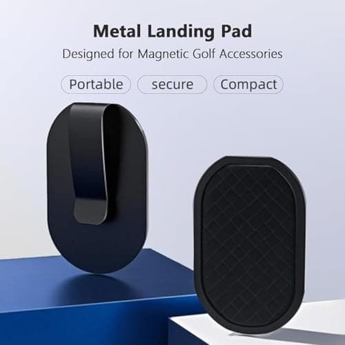 Autotide Metal Golf Bag Landing Pad, Industrial-Grade Rigid Clip for Magnetic Golf Equipment and Accessories. Secure Hold and Easy Access for Rangefinders. Magnetic Golf Gear Compatible，Black — view 3
