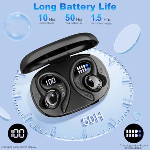2026 Wireless Earbuds Sport Bluetooth 5.4 Headphones, HiFi Stereo Earphones — view 5