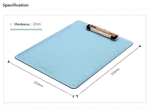 Sijihua Clipboard Folder Board Office Folder with Heavy Duty Clip (1 Packs) A4 Transparent Green — view 2