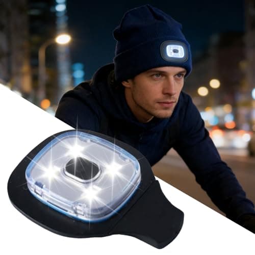 Headlamp for Cap – Easy Installation Adjustable Brightness Modes, Knitted Wool Hat Headlamp – for Walking, Camping, Running, Work, Fishing — view 3