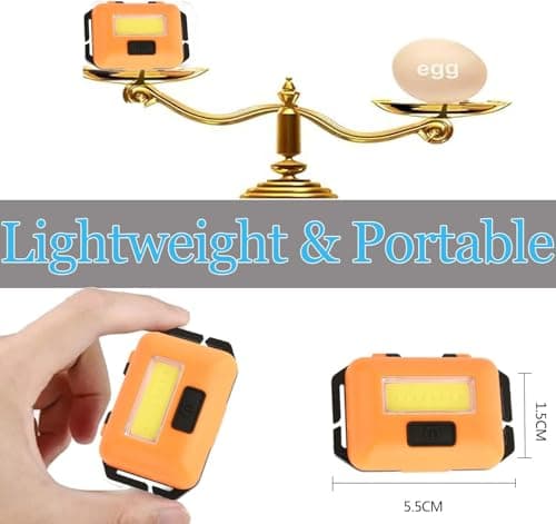 POCKETMAN Pack 10 LED Headlamp COB Super Bright Lightweight Headlight Waterproof Head Torch Lamp for Outdoor Camping Lighting Night Running Emergency — view 3