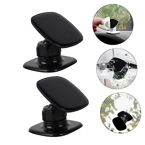 SEWACC 2Pcs Adjustable Car Phone Holder Mount Brackets Black ABS Material with Creative Design Protects Mobile Suitable for Car Dashboard and Windscreen Use — view 2