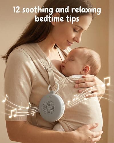 MOXTOYU Portable White Noise Machine for Baby Soothing Sounds, Bluetooth Sleep Aid with Night Light Bluetooth Speaker White Noise Machine Sound Therapy Long-Lasting Power Timer Baby Gifts — view 4
