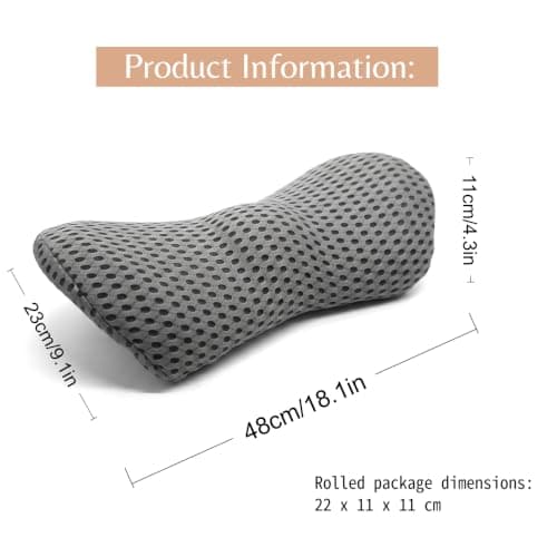 HXSYKJDM Lumbar Support Cushion – Memory Foam Back Support, 46x23x11cm — view 2