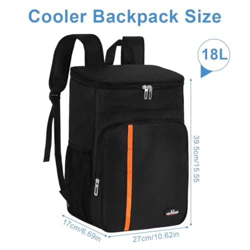 Ainiv 18L Cooler Backpack, Large Capacity Insulated Cooler Bags Women Men — view 2