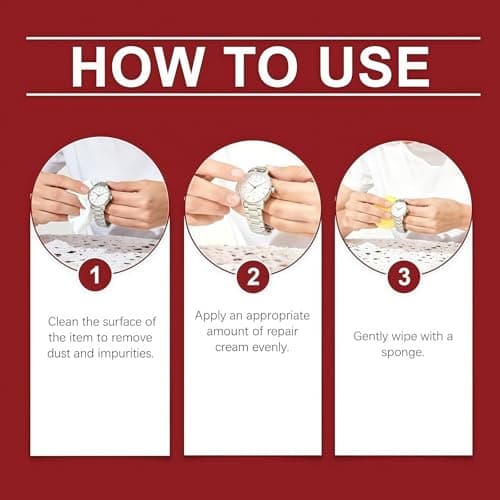 Watch Polishing Kit,Premium Watch Cleaning Kit & Watch Glass Scratch Remover,Watch Polish and Screen Scratch Repair,Polishing & Cleaning Paste with Sponge,Strap & Stainless Steel Scratch Remover,30g — view 6