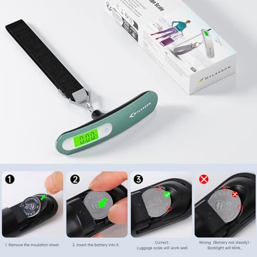 MYCARBON Luggage Scale Portable Digital Suitcase Scales Hanging 110lb/50kg — view 5
