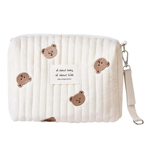 ChAusa Embroidery Nappys Organiser, Portable Biaper Bag for Travel Mother