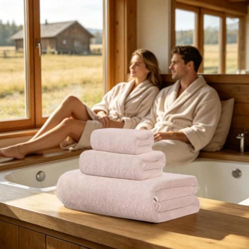 Bathroom Towel Sets Soft, Absorbent, Quick Drying — view 3