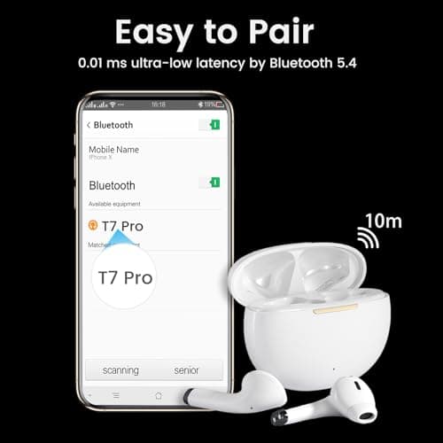 yobola Wireless Earbuds Bluetooth, Comfort Semi-In-Ear Headphones Mini — view 6
