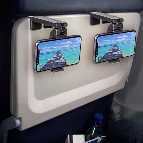 2pcs Airplane Phone Holder, 360° Rotatable Adjustable Desk Phone Stand