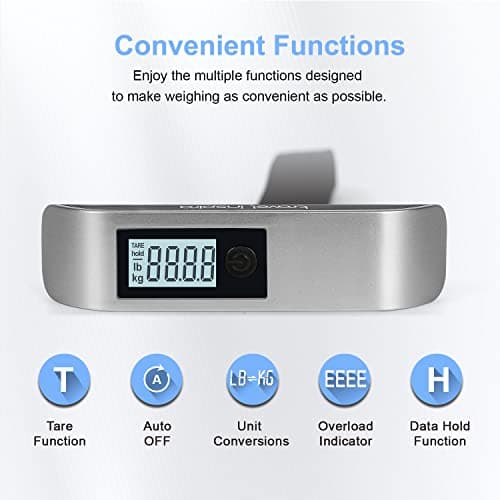 travel inspira Luggage Scale, Portable Suitcase, Weighing Scales (Silver) — view 2