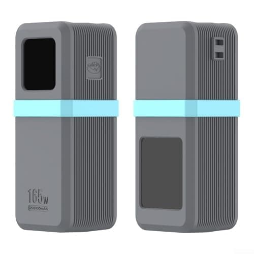 Silicone Case for UGREEN Nexode Power Bank 20000 mAh 165 W, Protective Case with Dust Protection and Screen Protection, Travel Case, Black (Grey) — view 5