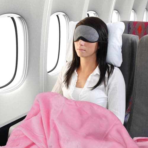 Wisebom Travel blanket 2 in 1, Soft and warm travel pillow and blanket, Ultralight Portable travel blanket airplane with soft bag pillowcase for Airline travel Business trip and Office (pink) — view 5