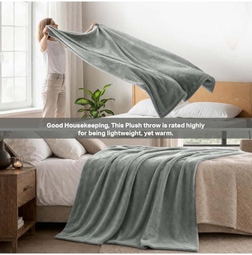 IR Imperial Rooms Fleece Blanket Silver Grey, Throw/Single 130X150 Cm — view 3